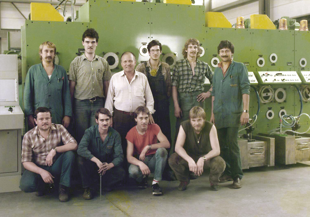1985: Weltweit größter Flexodruck-Slotter