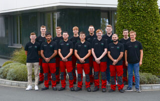 Gruppenfoto der 14 Auszubildenden