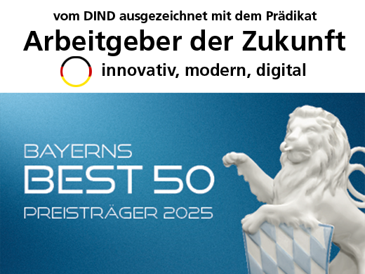 Auszeichnung als Arbeitgeber der Zukunft und Bayerns Best 50 Preisträger 2025