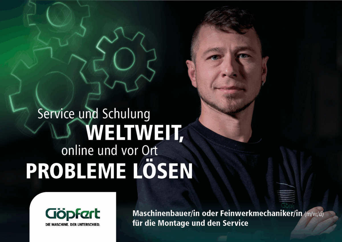 Maschinenbauer/in oder Feinwerkmechaniker/in (m/w/d) für die Montage und den Service